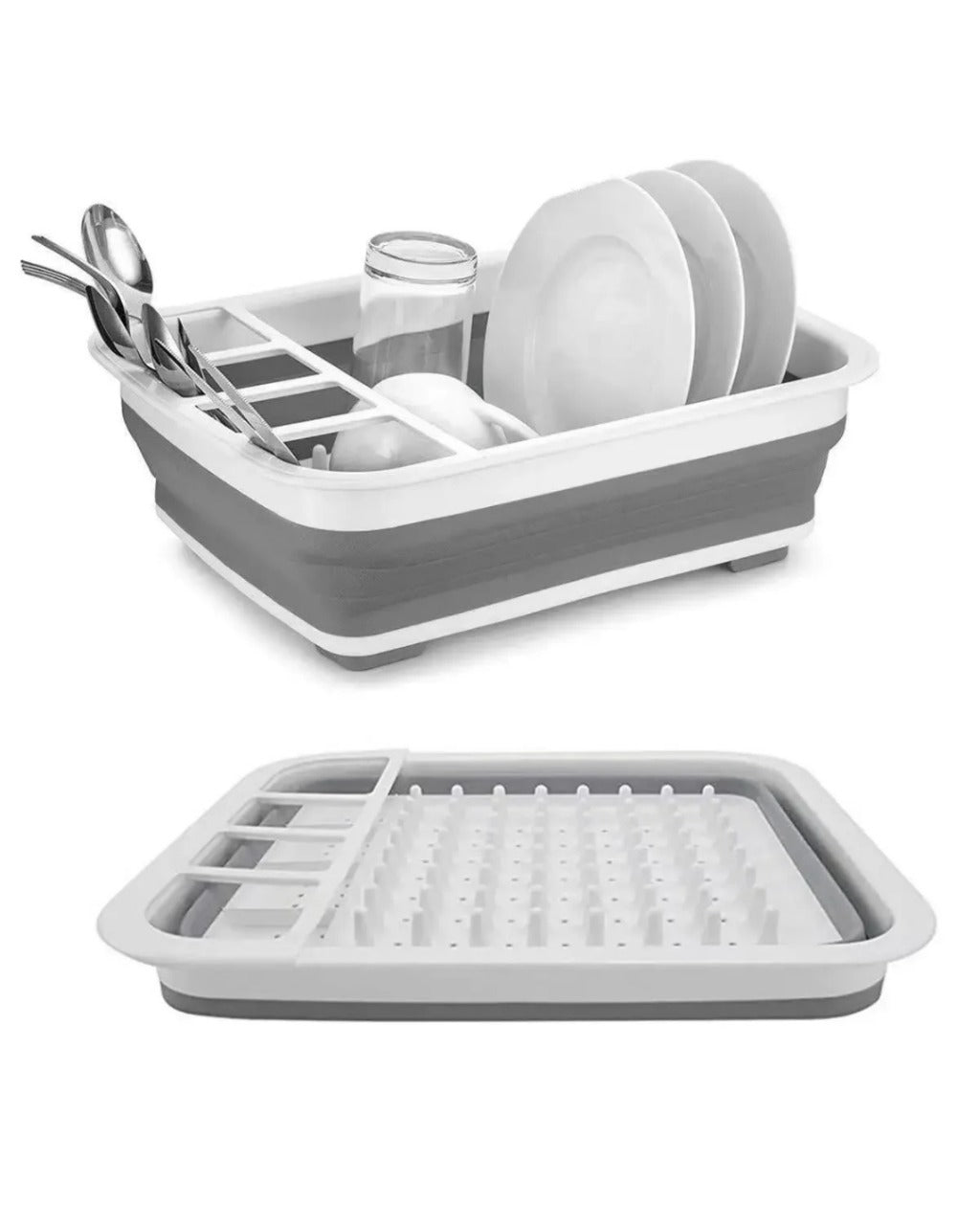 Rack Dobrável de Secagem para Louça em Silicone  Portátil e Prático