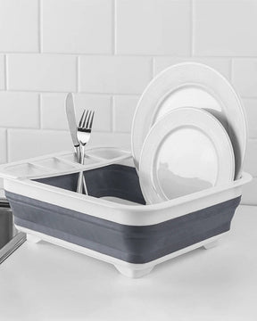 Rack Dobrável de Secagem para Louça em Silicone  Portátil e Prático