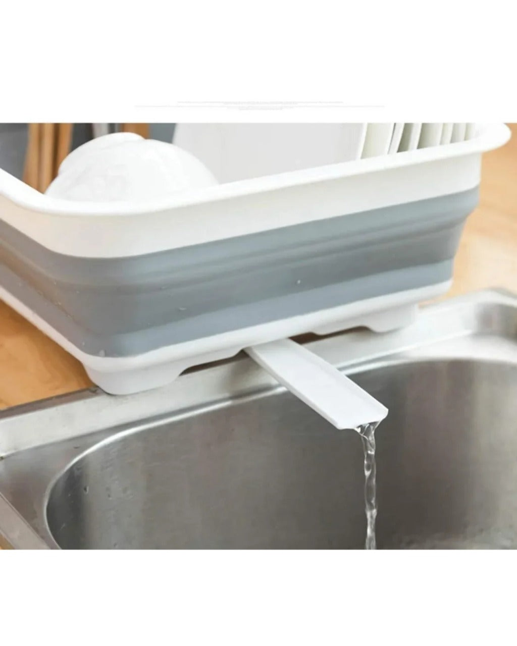 Rack Dobrável de Secagem para Louça em Silicone  Portátil e Prático