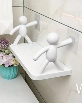 Rack de Armazenamento Sem Perfuração com Design de Personagem para Banheiro e Cozinha