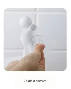 Rack de Armazenamento Sem Perfuração com Design de Personagem para Banheiro e Cozinha