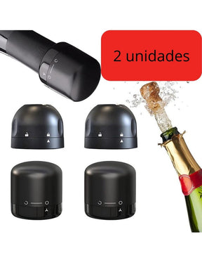 Rolha de Vinho e Espumante a Vácuo com Trava Giratória