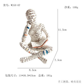 Escultura decorativa de Cerâmica Premuim - Coleção Reflexão Literária