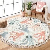 PROMO OUTLET - Tapete Redondo Infantil - Coleção Arco-Íris Encantado