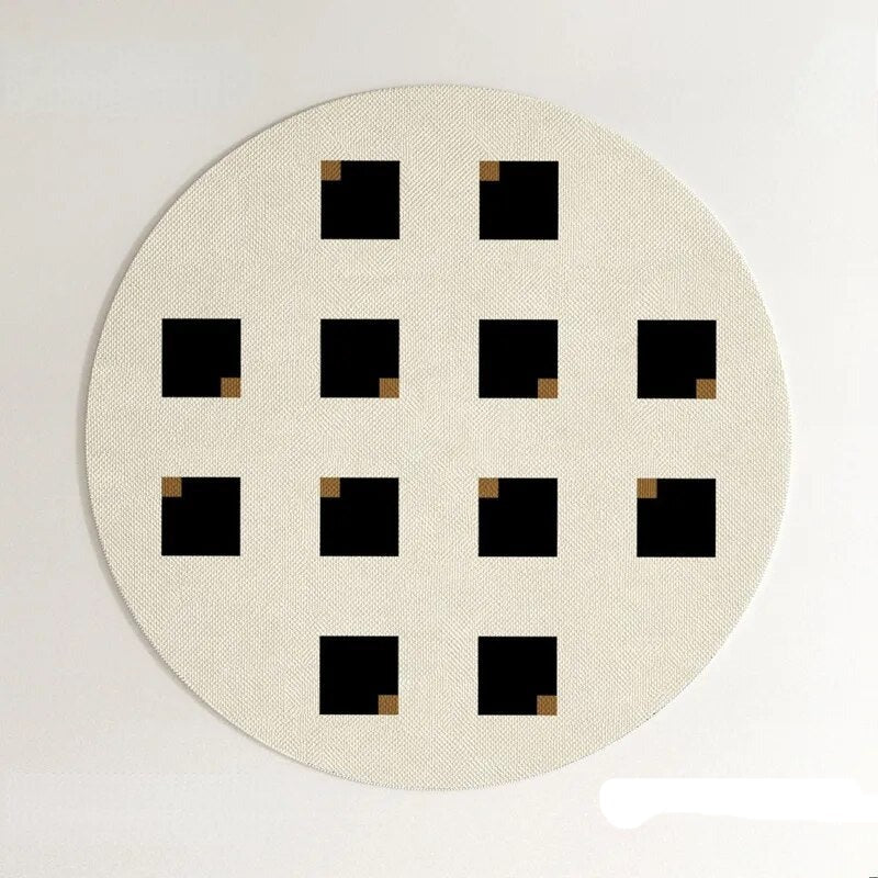 PROMO OUTLET - Tapete Decorativo Orgânico Moderno Redondo - Coleção Paris