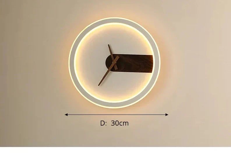 Relógio de Parede Decorativo Moderno com iluminação LED - LumiTime Prestige!