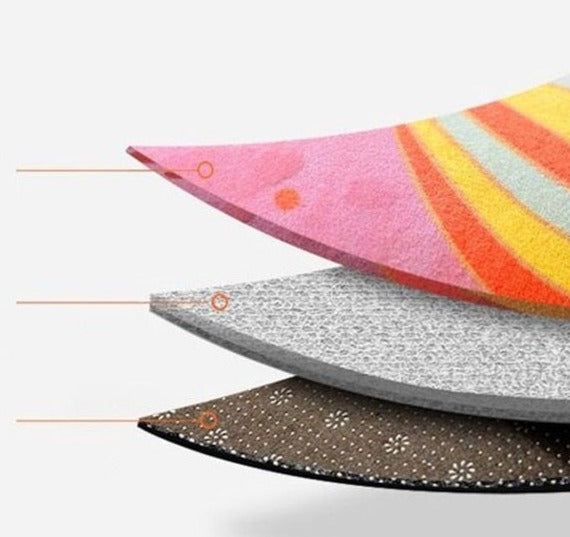 Tapete retangular para quarto infantil antiderrapante