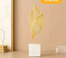 Escultura decorativa de Cerâmica Premuim - Coleção Folhas Serenas