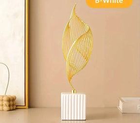 Escultura decorativa de Cerâmica Premuim - Coleção Folhas Serenas