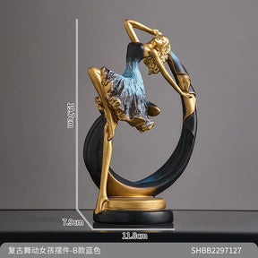 Escultura Elegância em Movimento: A Graça da Bailarina