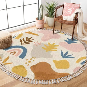 Tapete Redondo Infantil - Coleção Arco-Íris Encantado