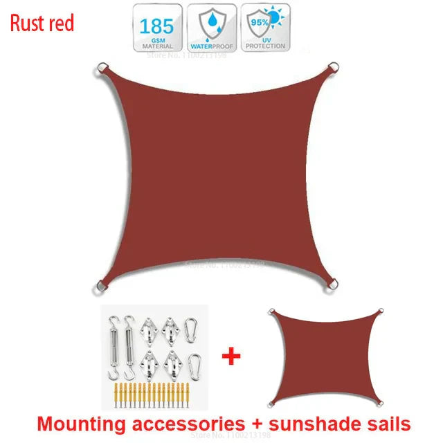 Toldo quadrado Portátil Impermeável Flexível e Resistente Com Proteção UV
