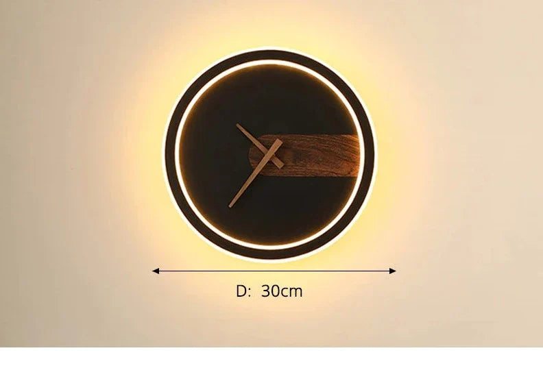 Relógio de Parede Decorativo Moderno com iluminação LED - LumiTime Prestige!