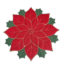 Sousplat Poinsétia Bordado para Natal
