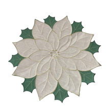 Sousplat Poinsétia Bordado para Natal