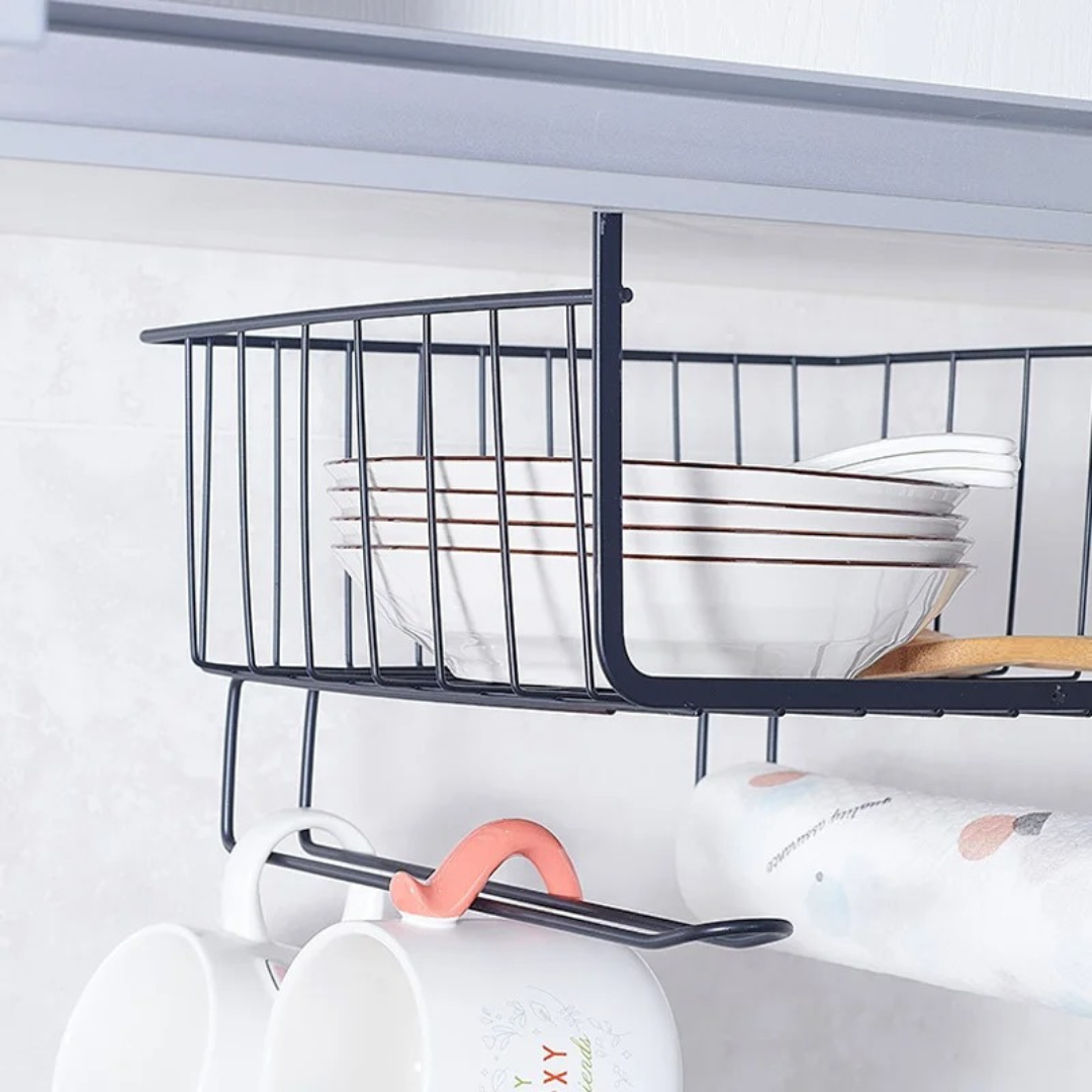 Suporte de Cozinha de Ferro com Prateleira para Armazenamento Eficiente