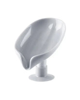 Suporte de Sabão com Ventosa e Dreno em Forma de Folha para Banheiro e Cozinha