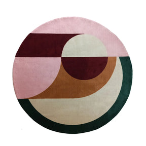 Tapete Geométrico Redondo Coleção Horizon