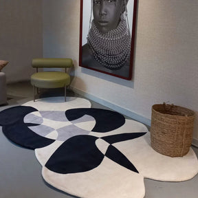 Tapete Orgânico Abstrato Grande - Coleção Flow