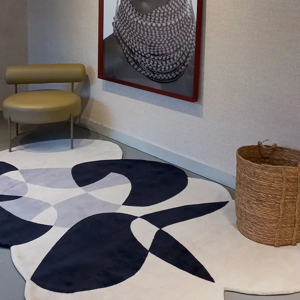 Tapete Orgânico Abstrato Grande - Coleção Flow