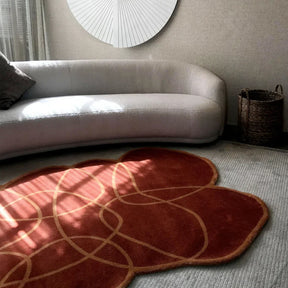 Tapete Orgânico Abstrato Grande - Coleção Flow