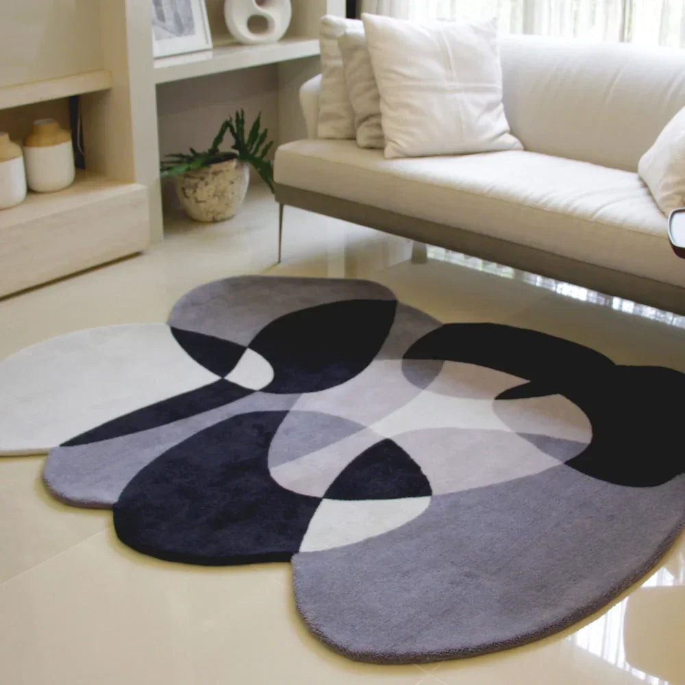 Tapete Orgânico Abstrato Grande - Coleção Flow