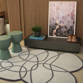 Tapete Orgânico Abstrato Grande - Coleção Flow