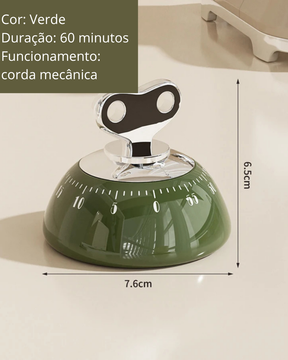 Temporizador de Cozinha Magnético Manual com Alarme