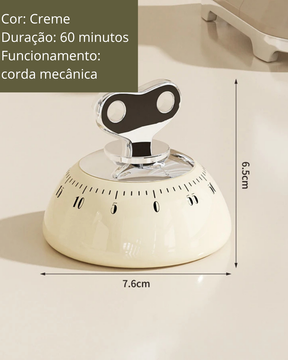 Temporizador de Cozinha Magnético Manual com Alarme