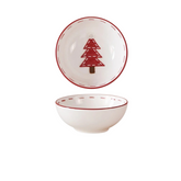Tigela de Cerâmica Nórdica de Papai Noel com Tema Natalino