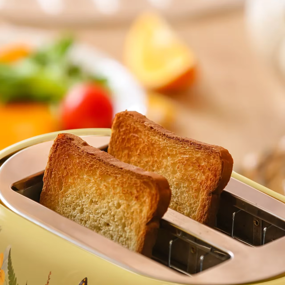 Torradeira Vintage Retrô Desenhada a Mão para 2 Fatias com Função Automática