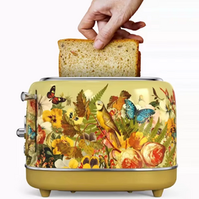 Torradeira Vintage Retrô Desenhada a Mão para 2 Fatias com Função Automática
