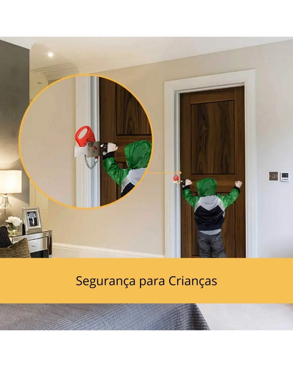 Trava de Porta Portátil para Segurança e Autodefesa Leve e Fácil de Usar