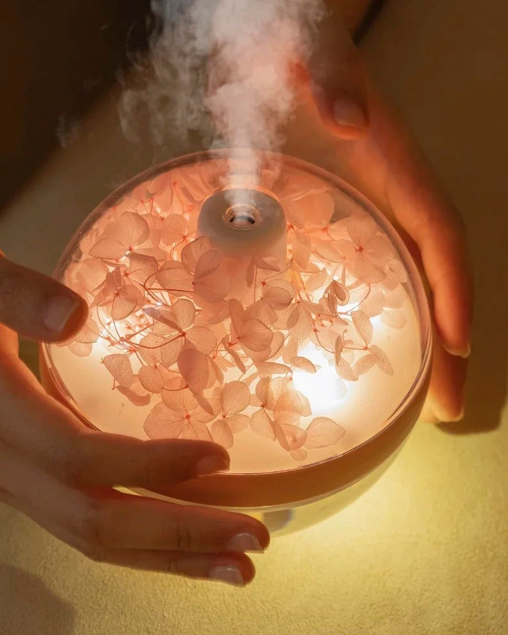 Umidificador de Ar USB Recarregável Luz LED Névoa Ultrassônica e Hidratação