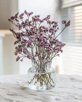 Vaso de Vidro Nórdico Transparente para Decoração de Flores e Arranjos