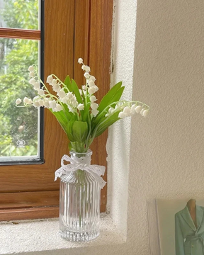 Vaso de Vidro Nórdico Transparente para Decoração de Flores e Arranjos
