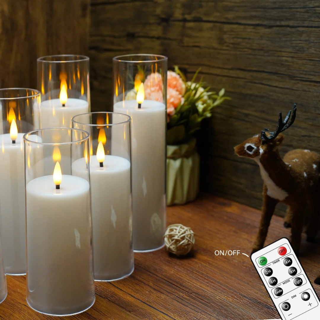 Velas LED Flameless com Controle Remoto para Decoração de Casa