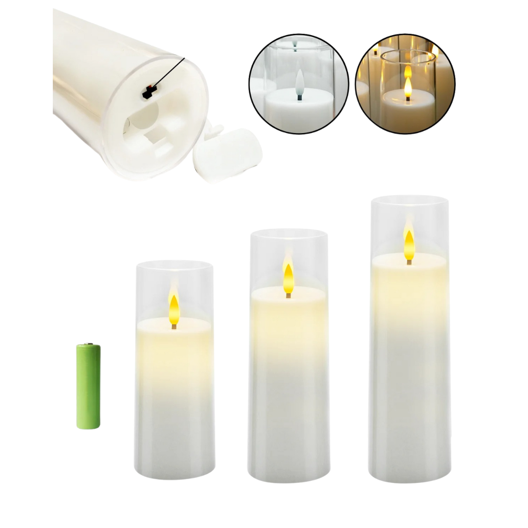 Velas LED Flameless com Controle Remoto para Decoração de Casa