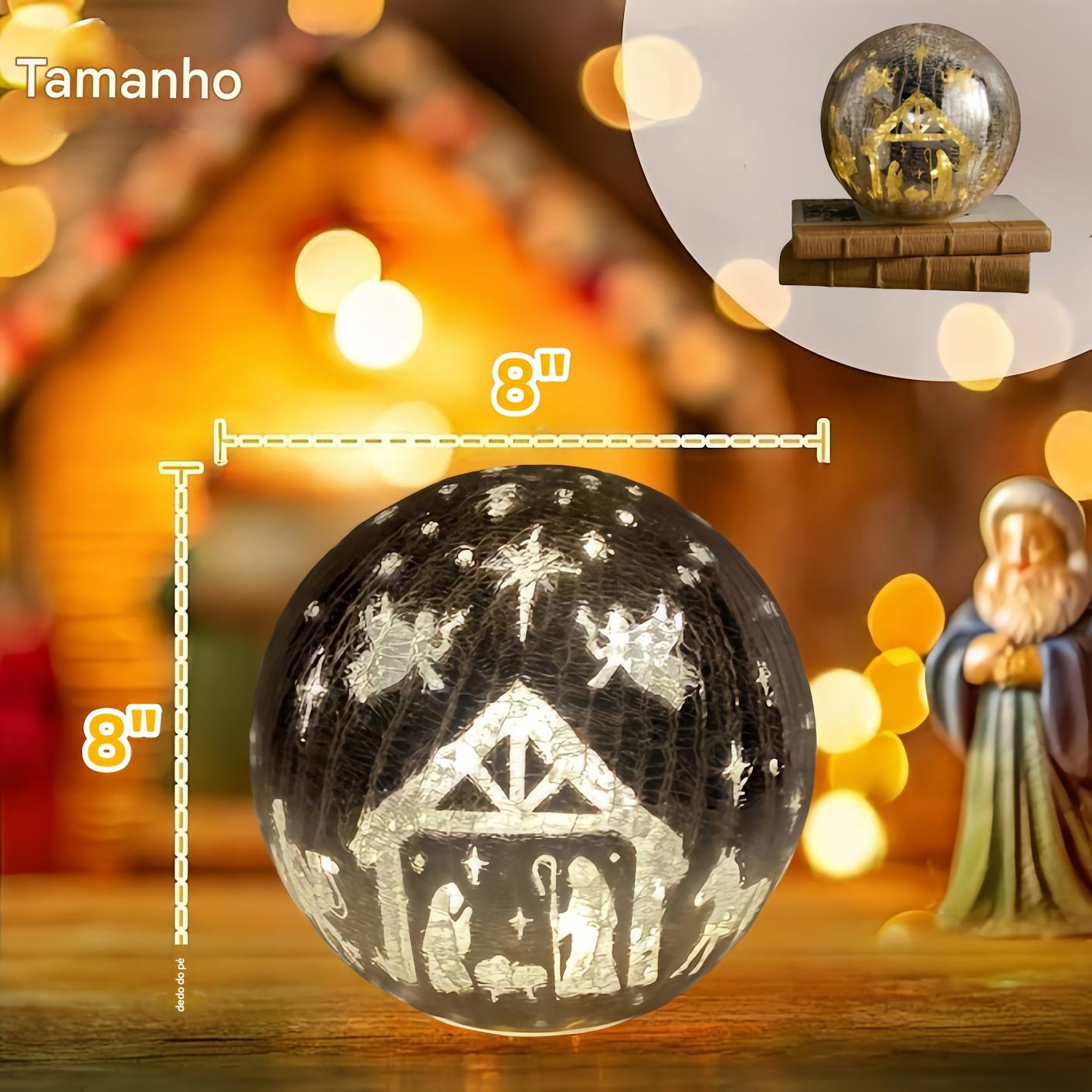 Cenário Iluminado em Esfera - Nascimento de Jesus