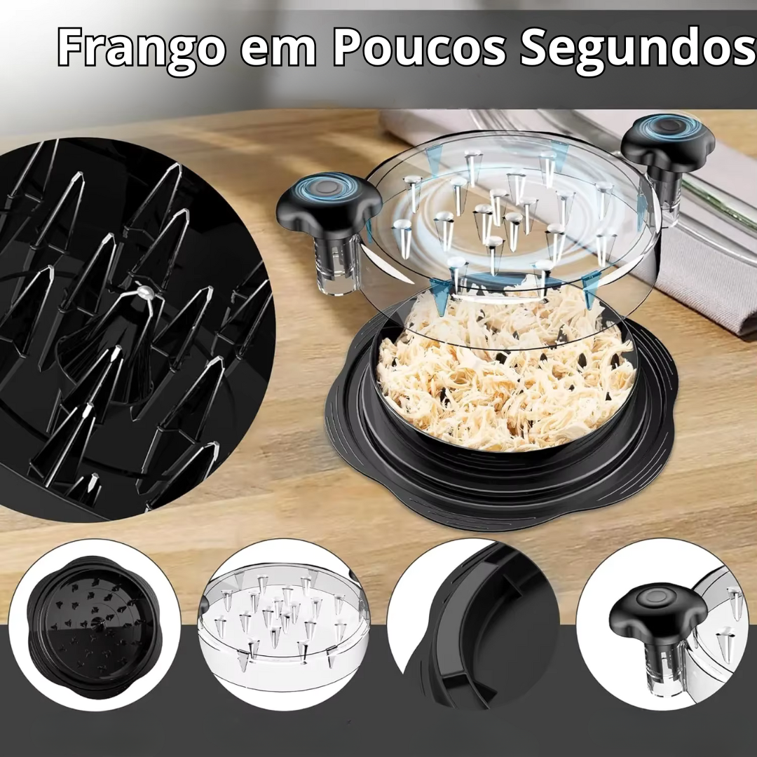 Desfiador de Frango com Tampa Transparente com Base Antiderrapante