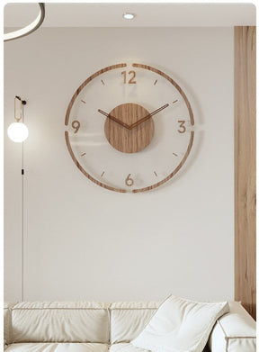Relógio de Parede Decorativo Moderno de Madeira - WoodCraft Elite